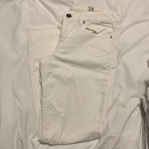 Jcrew White Ivory Corduroy Ankle 28